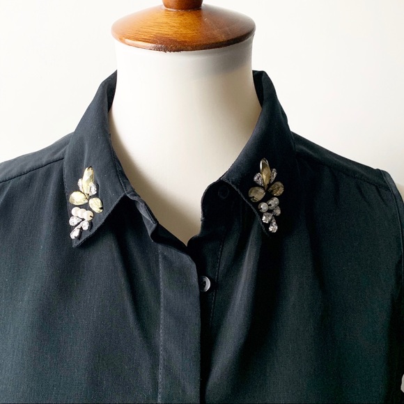 F21 | Sleeveless Jewel Collar Romper - Picture 5 of 7